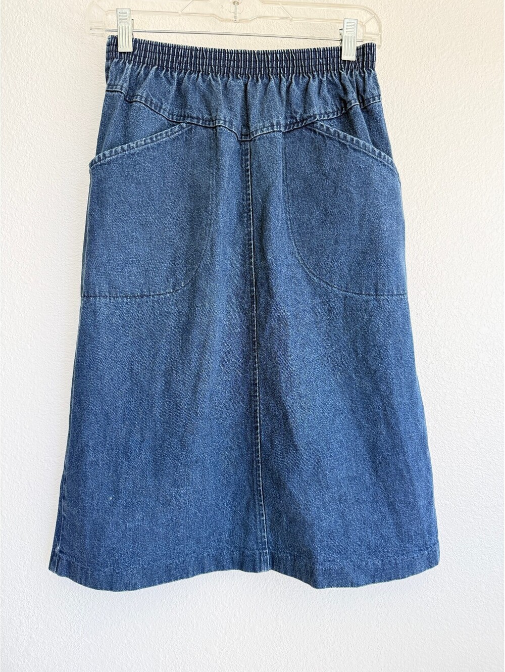 Cabin Creek cottage core two pocket blue denim skirt